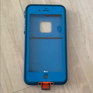 Blue and Orange Iphone 8 Plus Lifeproof phone case
